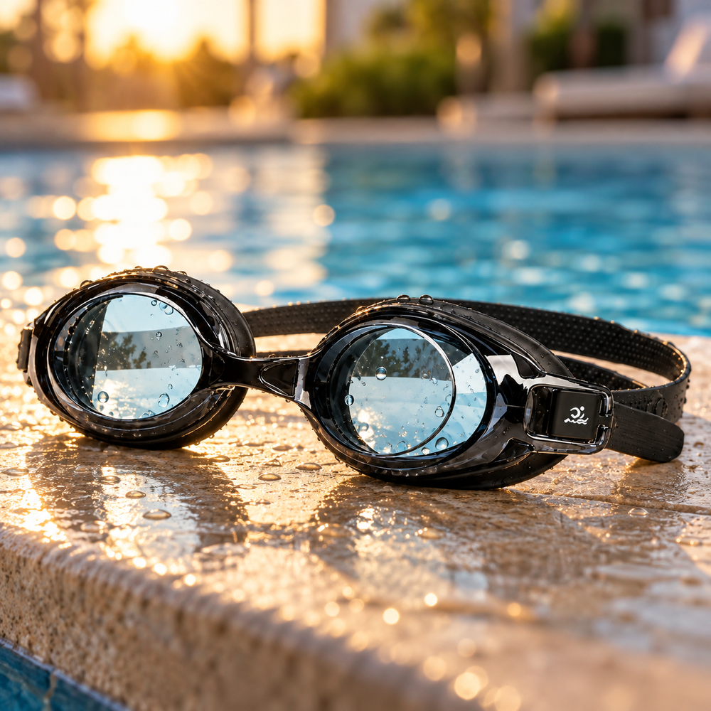 Óculos de Natação com Grau Personalizável para Miopia – Lentes Antiembaçantes e Ajuste em Silicone