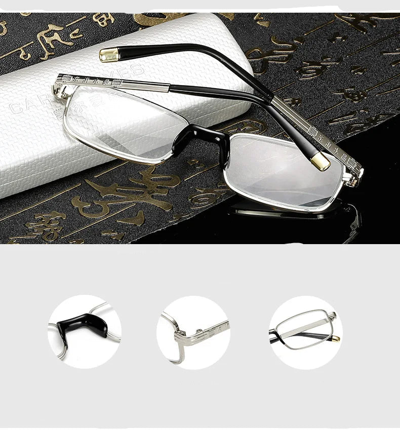 Óculos de Leitura com Lentes de Alta Definição com Grau- Confortável e Protetor